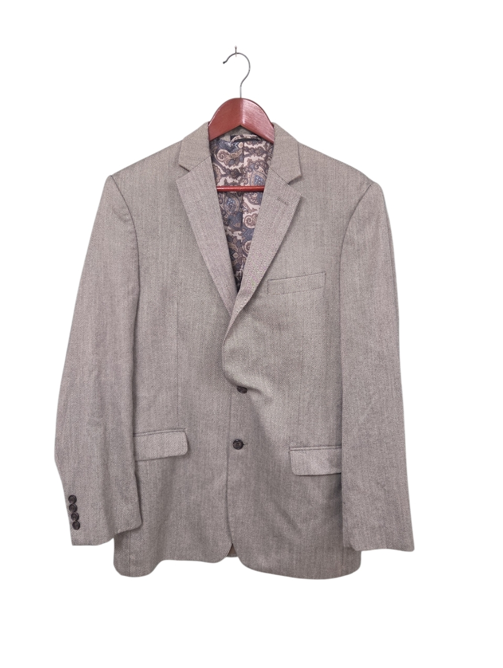 Lauren Ralph Lauren Wool Blend Grey Mens Blazer Size 42R Office Business Career